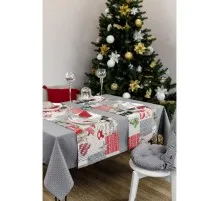 Скатертина Прованс Merry Christmas сіра 180x132 см (4823093451568)