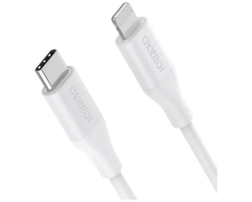 Дата кабель USB-С to Lightning 1.0m USB2.0 30W MFI Choetech (IP0040-WH)