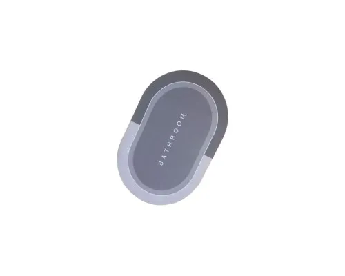 Килимок для ванної Stenson суперпоглинаючий 40 х 60 см овальний сірий (R30939 grey)