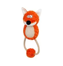 Игрушка для собак GiGwi Eco Friendz Лисичка с пищалкой и веревкой 30 см (2243)