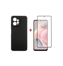 Чохол до мобільного телефона Dengos Kit for Xiaomi Redmi Note 12 4G case + glass (Black) (DG-KM-44)