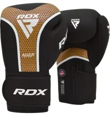Боксерские перчатки RDX Aura Plus T-17 Black Golden 10 унцій (BGR-T17BGL-10OZ+)