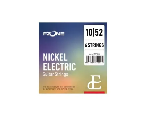 Струни для гітари Fzone Electric Nickel (10-52) (ST105)