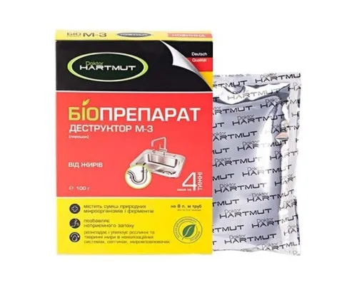 Засіб для дезодорації біотуалетів Doktor Hartmut биопрепарат-деструктор М-3 (4260349572026)