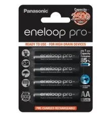 Аккумулятор Panasonic Eneloop Pro AA 2500mAh NI-MH * 4 (BK-3HCDE/4BE)