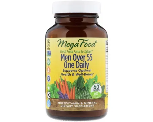 Мультивитамин MegaFood Мультивитамины для мужчин 55+, Men Over 55 One Daily, 60 та (MGF-10355)