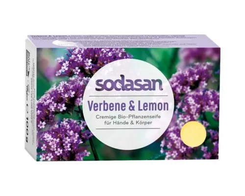 Твердое мыло Sodasan органическое освежающее Вербена-Лимон 100 г (4019886190053)