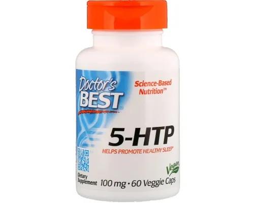 Амінокислота Doctor's Best 5-HTP (гідроксітріптофан), 100мг, 60 капсул (DRB-00077)