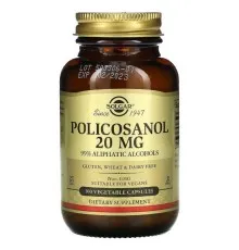 Трави Solgar Полікозанолом, 20 мг, Policosanol, 100 вегетаріанських капсу (SOL-02251)