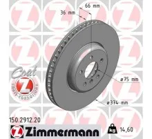Гальмівний диск ZIMMERMANN 150.2912.20
