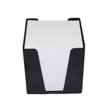 Підставка-куб для листів і паперів КіП з білим папером 90х90х90 мм, чорний (BOXP-KIP-BP999-B)