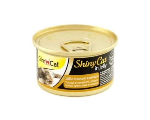 Консервы для кошек GimCat Shiny Cat тунец, креветки и мальт 70 г (4002064413259)