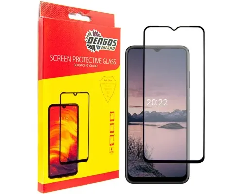 Скло захисне Dengos Full Glue Nokia G21 black frame (TGFG-236)