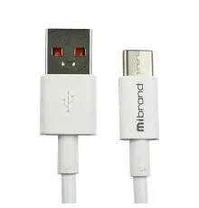 Дата кабель USB 2.0 AM to Type-C 1.0m MI-12 5A white Mibrand (MIDC/12TW)