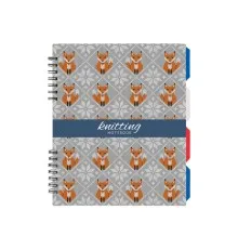 Блокнот Optima Knitting, B5 з розділювачами 120 аркушів, клітинка (O20356-12)