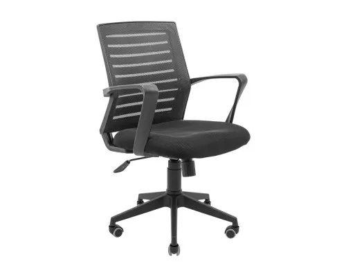 Офісне крісло Richman Флеш Ю Пластик М-1 (Tilt) Сітка чорна + сіра (ADD0003096)