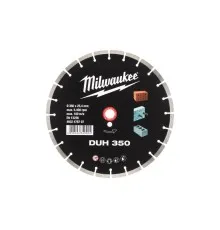Круг отрезной Milwaukee алмазный DUH 350 для бетона (4932478707)
