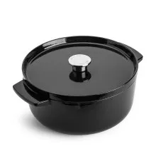 Каструля KitchenAid чавунна з кришкою 5,2 л Чорна (CC006061-001)