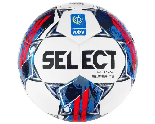 М'яч футзальний Select Super TB v22 АФУ біло-чевоний, синій Уні 4 (5703543313013)