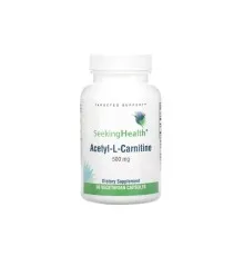 Вітамінно-мінеральний комплекс Seeking Health Ацетил-L-Карнітін, 500 мг, Acetyl-L-Carnitine, 90 вегетаріанських кан. (SKH-52008)
