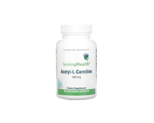 Амінокислота Seeking Health Ацетил-L-Карнітін, 500 мг, Acetyl-L-Carnitine, 90 вегетаріанських кан. (SKH-52008)