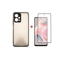 Чохол до мобільного телефона Dengos Kit for Xiaomi Redmi Note 12 5g case + glass (Black) (DG-KM-28)
