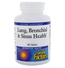 Вітамінно-мінеральний комплекс Natural Factors Здоров'я Дихальних Шляхів, Lung, Bronchial & Sinus Health, 90 Таблет (NFS-03505)