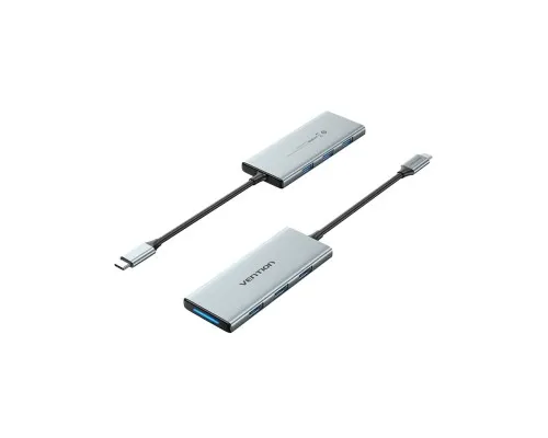 Концентратор Vention USB 3.1 Type-C to HDMI/USB 3.0x3/SD/TF/PD 100W 7-in-1 (TOPHB)