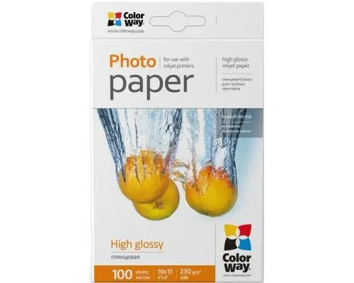 Фотопапір ColorWay 10x15 230г glossy, 100с (PG2301004R)