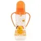 Бутылочка для кормления Baby Team с латексной соской 0+ и ручками 250 мл (1311_собачка_оранжевая)