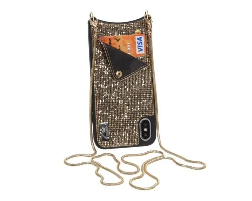 Чохол до мобільного телефона BeCover Glitter Wallet Apple iPhone Xs Max Gold (703622) (703622)