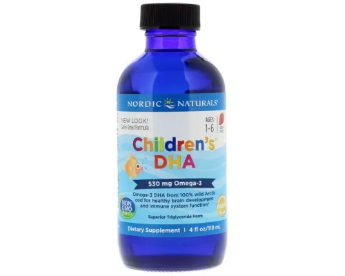 Жирные кислоты Nordic Naturals Рыбий жир (ДГК) для Детей, со Вкусом Клубники, Children's DH (NOR-56780)