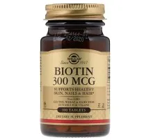 Витамин Solgar Біотин (В7) 300 мкг, 100 таблеток (SOL-00280)
