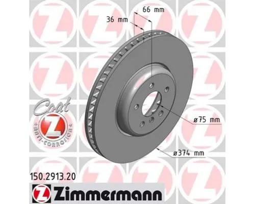 Тормозной диск ZIMMERMANN 150.2913.20