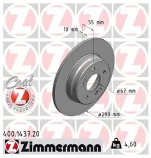 Тормозной диск ZIMMERMANN 400.1437.20