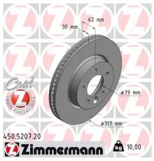 Тормозной диск ZIMMERMANN 450.5207.20