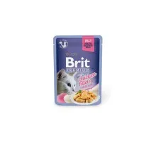 Вологий корм для кішок Brit Premium Cat 85 г (філе курки в желе) (8595602518463)