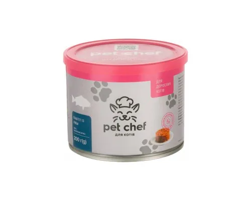 Паштет для котів Pet Chef з рибою 200 г (4820255190082)