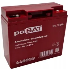 Батарея до ДБЖ polBAT AGM 12V-20Ah (PB-12-20-A)