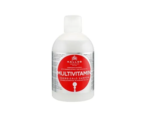 Шампунь Kallos Cosmetics Multivitamin с экстрактом женьшеня и маслом авокадо 1000 мл (5998889512071)