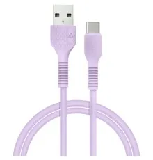 Дата кабель USB 2.0 AM to Lightning 1.2m AL-CBCOLOR-L1PP Purple ACCLAB (1283126518218)