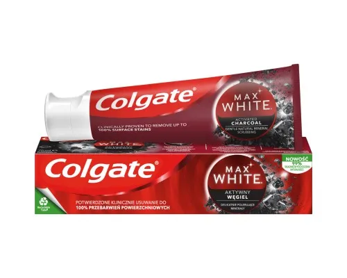 Зубная паста Colgate Max White Charcoal Optic White Отбеливающая с углем 75 мл (8718951250017)