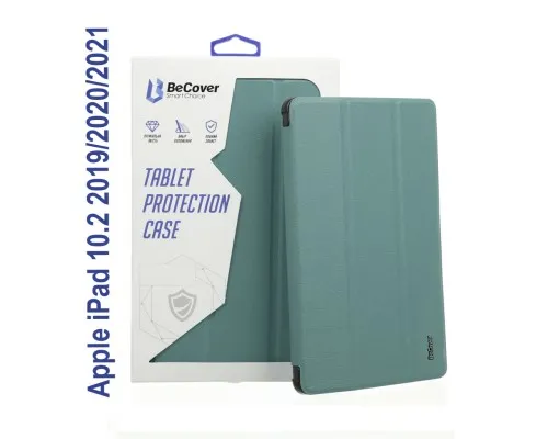 Чехол для планшета BeCover Tri Fold Soft TPU mount Apple Pencil Apple iPad 10.2 2019/2020/2021 Dark Green (706743)