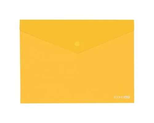Папка - конверт Economix А5 180 мкм прозрачная, фактура глянец, желтая (E31316-05)