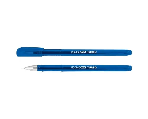 Ручка гелева Economix TURBO 0,5 мм, синя (E11911-02)