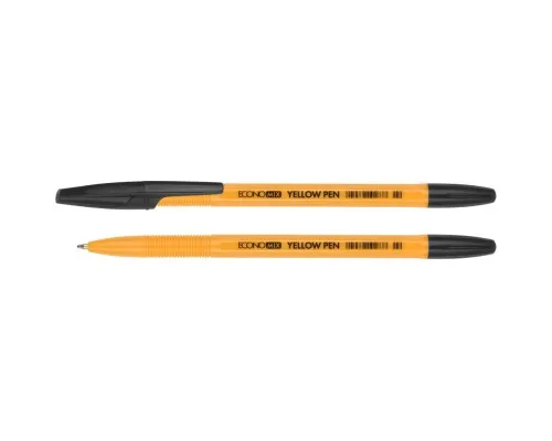 Ручка кулькова Economix YELLOW PEN 0,5 мм. Корпус жовтий, пише чорним (E10187-01)
