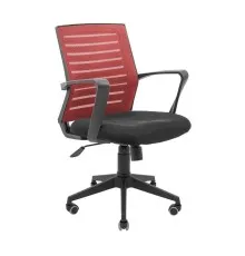 Офисное кресло Richman Флеш Ю Пластик М-1 (Tilt) Сетка черная+красная (ADD0003098)