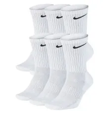 Шкарпетки Nike U NK EVERYDAY CUSH CREW 6PR-BD SX7666-100 46-50 6 пар Білі (194954124810)
