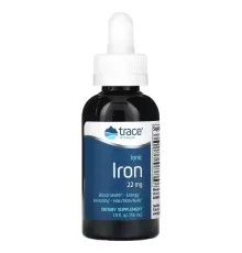 Вітамінно-мінеральний комплекс Trace Minerals Залізо іонізоване у краплях, 22 мг, Ionic Iron, 59 мл (TMR-00016)