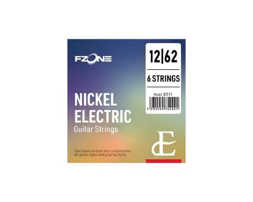Струни для гітари Fzone Electric Nickel (12-62) (ST111)